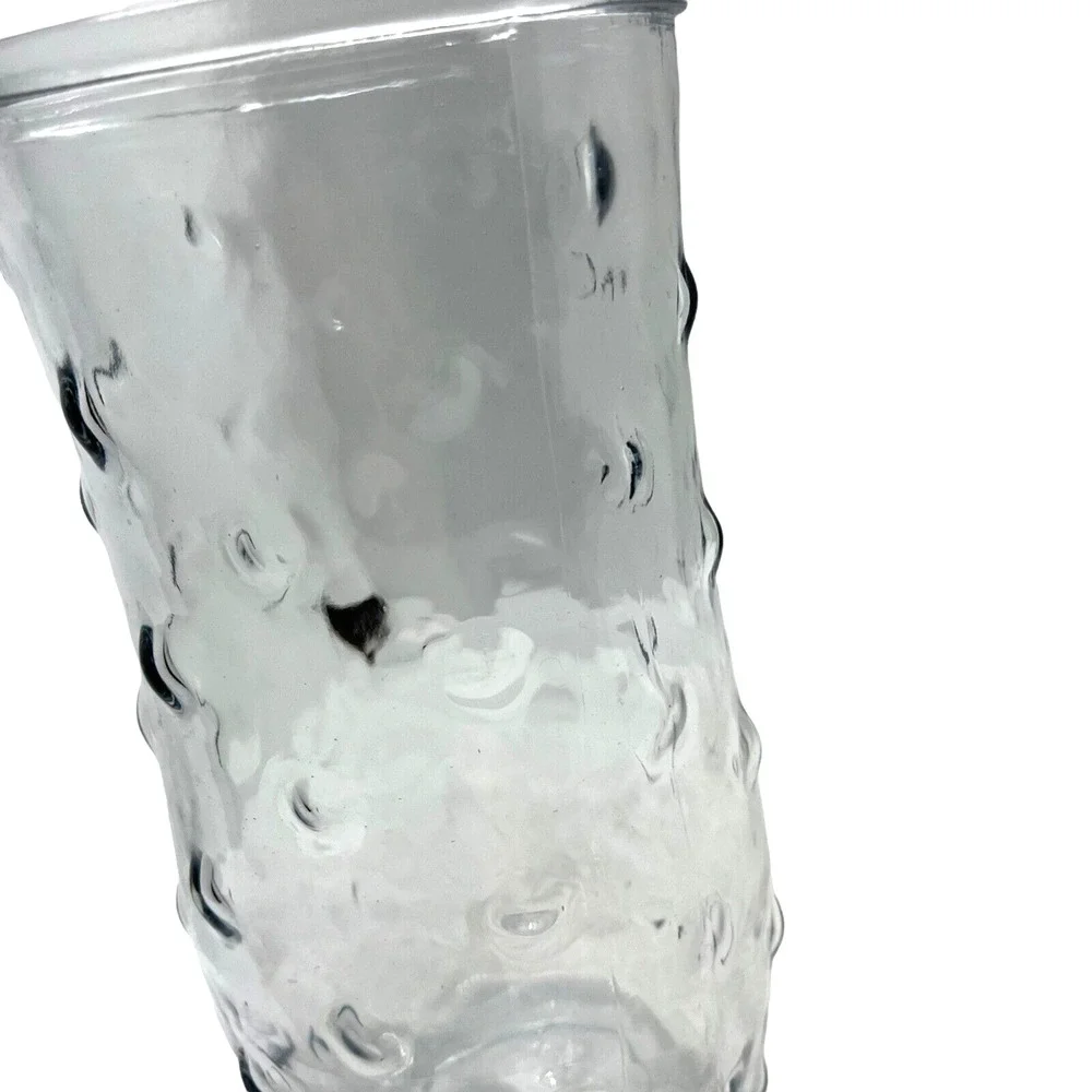 Hoosier Glass Bubble Glass Clear Vase 8.5 inches No Chips or Cracks Vintage